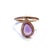 Bochic “Capri” Vintage Diamond & Amethyst Ring Set In 18K Gold & Silver For Sale - Image 4 of 8