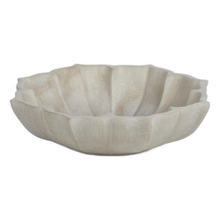 Lotus 11.75" Diameter Marble Decorative Bowl For Sale