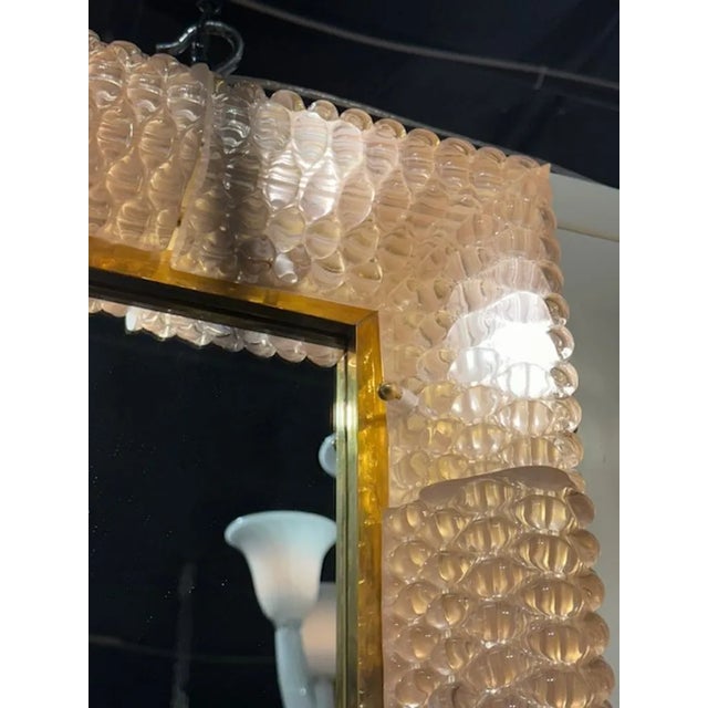 Murano Blush Glass Light-Up Mirrors For Sale In Dallas - Image 6 of 7