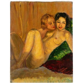 Antonio Feltrinelli, Nude Women, 1930s, Oil Painting on Canvas, Framed For Sale