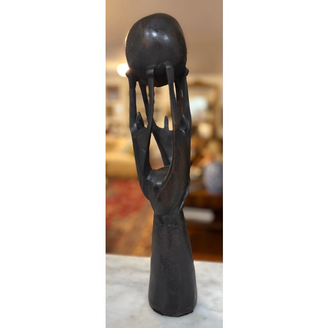 1990s 1990s Hand Carved African “Unity” Sculpture / Statue / Objet D’Art / Boho Chic / Organic Modern For Sale - Image 5 of 5