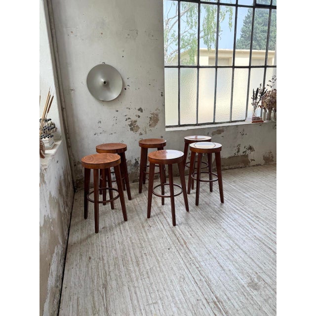 Vintage Baumann Stools, 1970s, Set of 6 For Sale - Image 10 of 18
