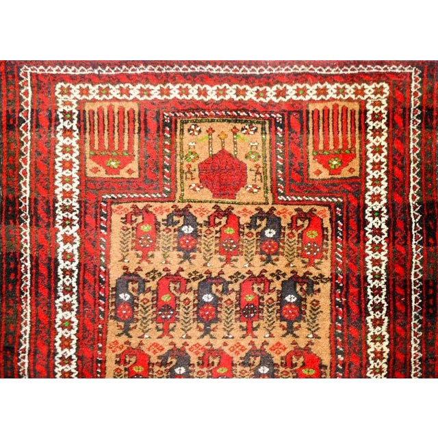 Vintage Afghani Baluch Prayer Rug For Sale In Chicago - Image 6 of 12