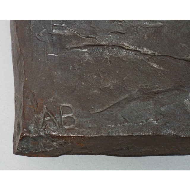 1990s Large Foundrymen Cast Iron Industrial Brutalist Art Plaque by Anna Bisset, 1991 For Sale - Image 5 of 7