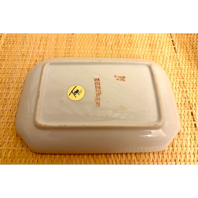 Hand Painted Embossed Horse and Carriage Porcelain Tray For Sale - Image 11 of 12