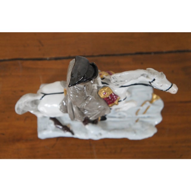 Early 20th Century German Shiebe Alsbach Kister Kpm Porcelain Napoleon Horse Figurine For Sale - Image 4 of 12