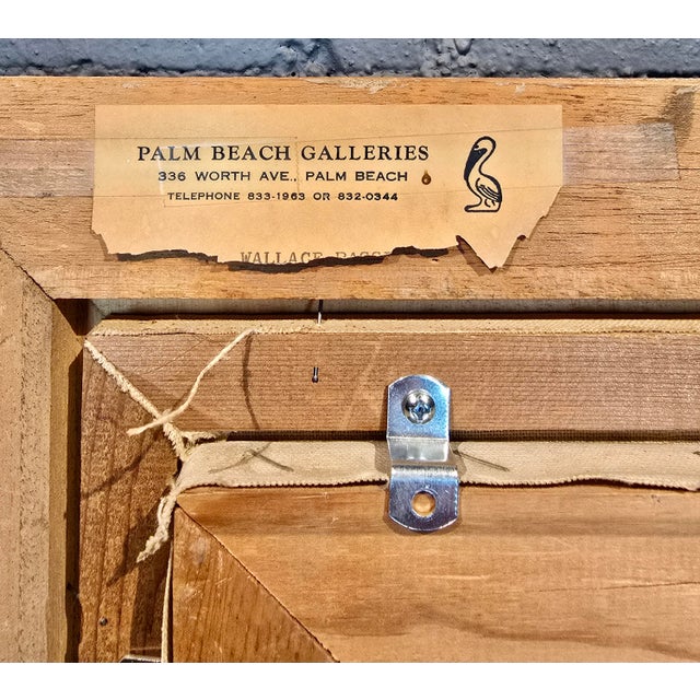 Textile Wallace Bassford- Nude Girl Trying a Flowery Hat in the Mirror- Oil Painting For Sale - Image 7 of 8