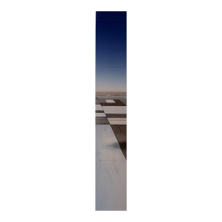 Wayne McKinzie Contemporary Geometric Landscape Painting, 47” Tall For Sale