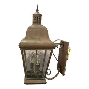 Antique Rustic Metal Lantern Light