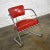 Art Deco Streamline Modern Bauhaus Accent Chair Cantilever Chrome & Red Vinyl Attributed to Kem Weber for Lloyd’s Manufacturing For Sale - Image 6 of 13