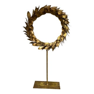 Italian Gilt Tole Wreath For Sale