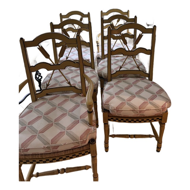 Early 20th Century McKenzie Childs Dining Chairs set of 6 For Sale