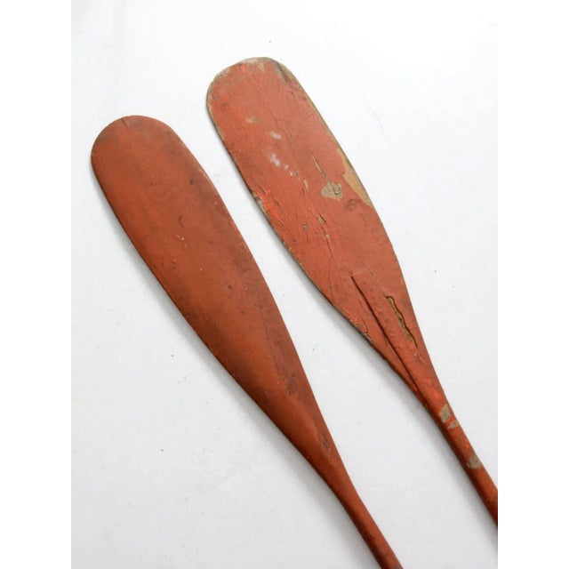 Vintage Wooden Oars Pair For Sale - Image 9 of 13
