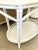 Boho Chic Oval Rattan Bar Table White Lacquer For Sale In Los Angeles - Image 6 of 9