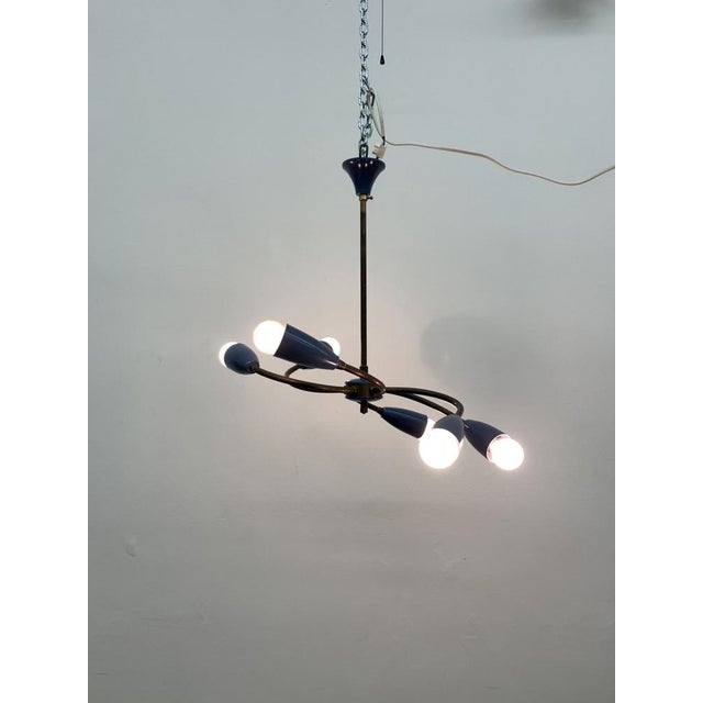 Mid-Century Modern Spider Ceiling Lamp, 1950s For Sale - Image 13 of 18