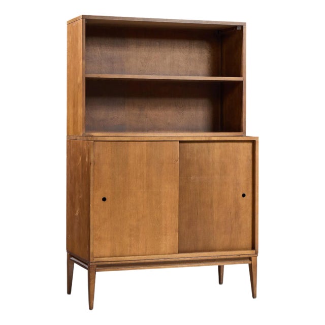 Mid 20th Century Paul McCobb for Planner Group Mid Century Sliding Door Cabinet With Hutch For Sale