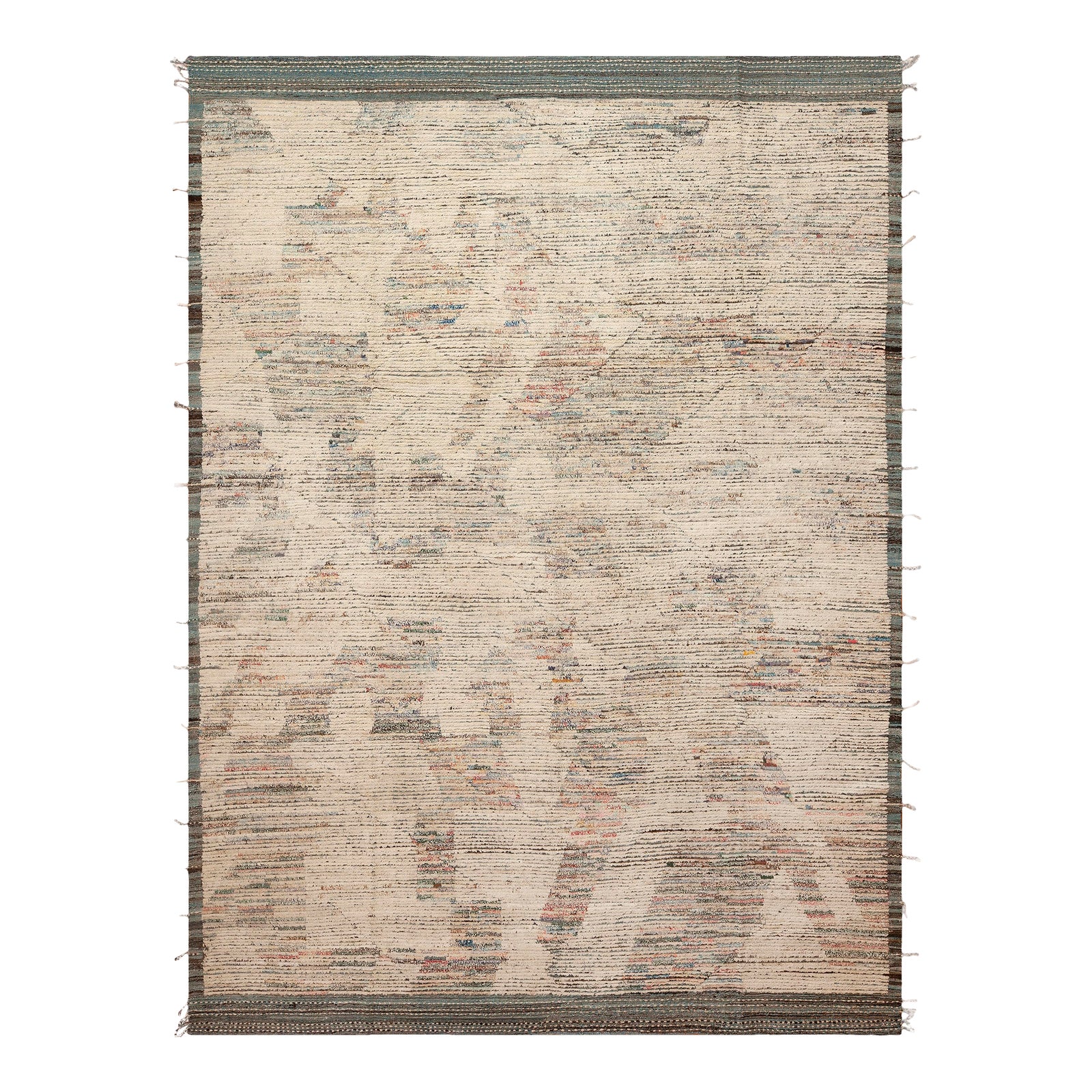 Nazmiyal Collection Contemporary Muted Tone Rug | Chairish