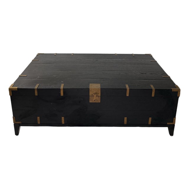 Restoration Hardware Cayden Campaign Trunk Coffee Table For Sale