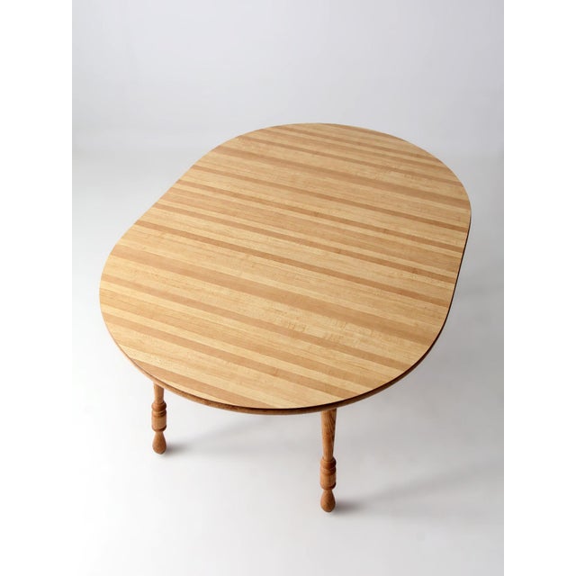 Vintage Farmhouse Dining Table With Leaf Extension For Sale - Image 10 of 18