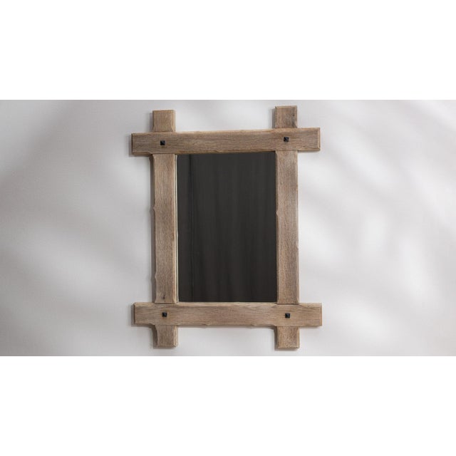 Antique White 19th Century France Antique White Wood Mirror For Sale - Image 8 of 10