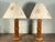 Nautical Coastal / Regency Faux Bamboo Table Lamps With Natural Fiber Shades - A Pair For Sale - Image 3 of 9