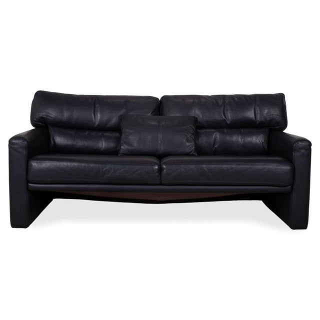 Black Black Leather 3-Seater Sofa from Brühl For Sale - Image 8 of 8