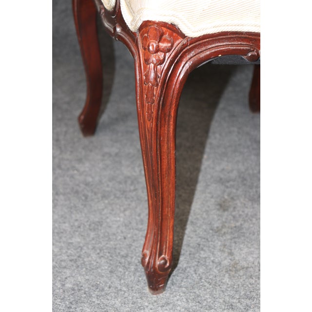 1970s Set of 12 French Tall Back Louis XV Style Mid 20th C Carved Dining Chairs For Sale - Image 5 of 14