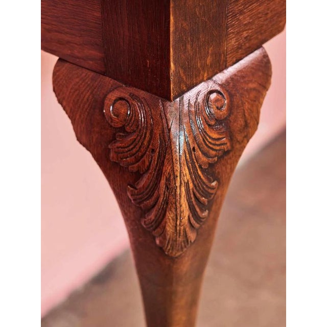 Brown Antique Chippendale Console Table For Sale - Image 8 of 9