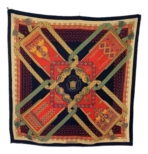 Hermès Brins D'or 1982 Julie Abadie Foulard En Soie