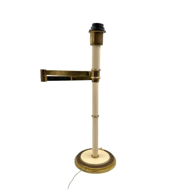 Hollywood Regency Brass Table Lamp by Tommaso Barbi, 1970 For Sale - Image 6 of 14
