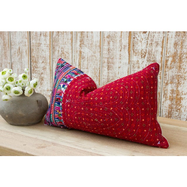 Tribal Suta Antique Tribal Grain Sack Pillow For Sale - Image 3 of 10