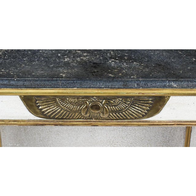 French Empire Style Painted Console Table, Mid-20th-Century For Sale - Image 13 of 18
