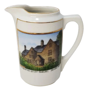 1920s German Porcelain House of the Seven Gables Souvenir Creamer