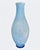 1970s Italian Murano-Style Handblown Blue Art Glass Vase With Gold and Silver Flecks, 21" For Sale