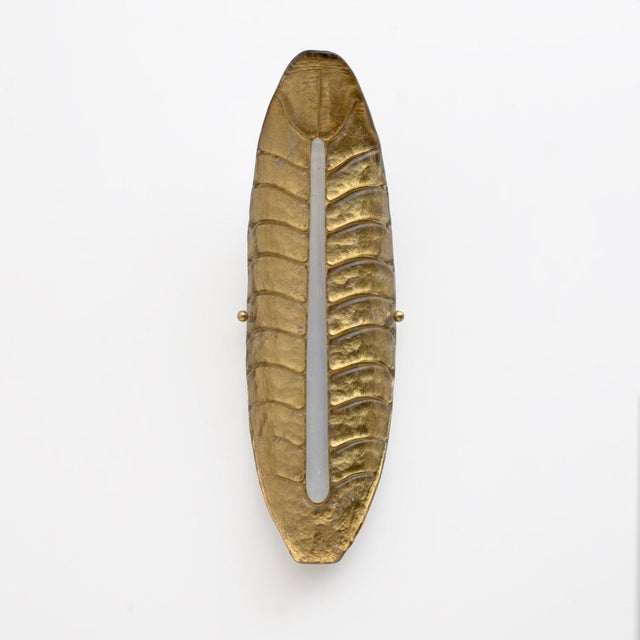 Modern Murano Glass Gold Leaf Sconces, Set of 2 For Sale - Image 6 of 9