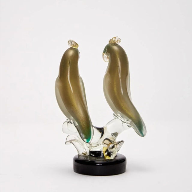 Glass Parrots Sculpture by Alfredo Barbini, 1950 For Sale - Image 4 of 9