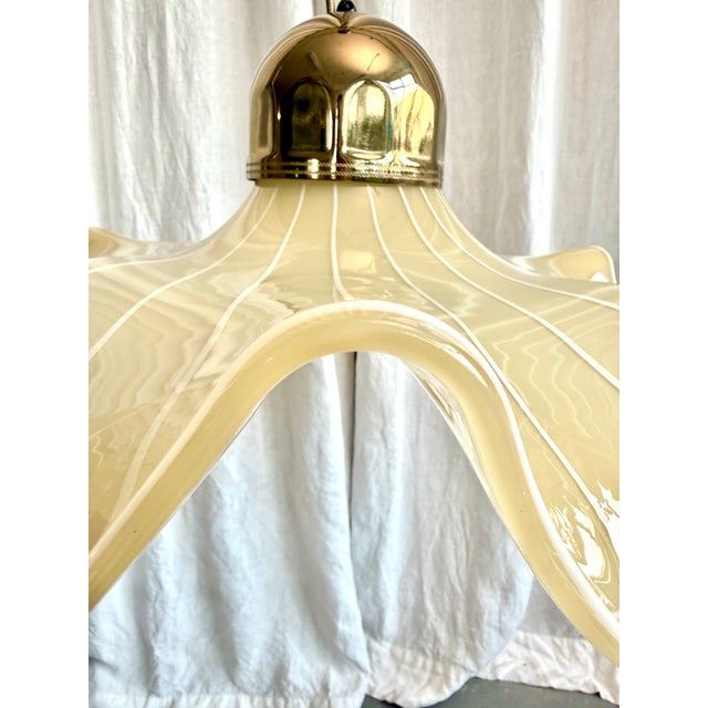 Mid-Century Modern Murano Glass Handkerchief Pendant Light, Italy, 1970s For Sale - Image 10 of 18