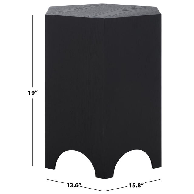 Contemporary Barahan End Table in Black For Sale - Image 3 of 7