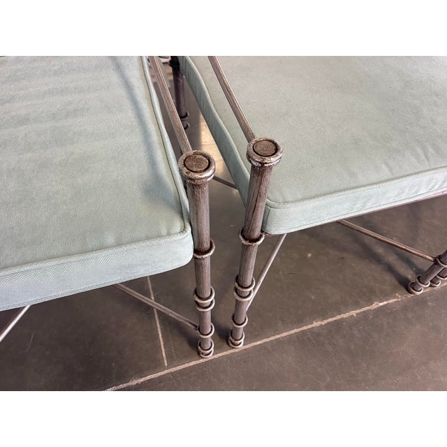 Giacometti Style Iron Dining Chairs, Set of 6, Neoclassical, Regency For Sale - Image 9 of 11