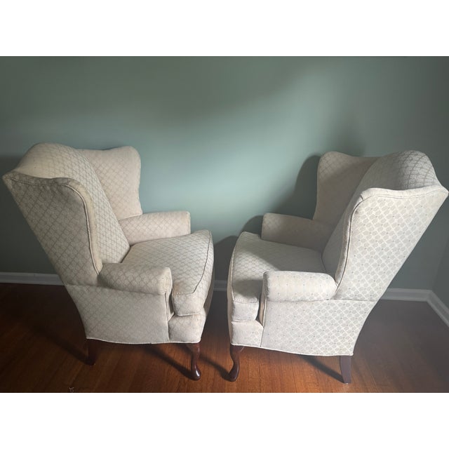 Pennsylvania House 1980s Pennsylvania House Townhouse Wingback Chairs - A Pair For Sale - Image 4 of 6