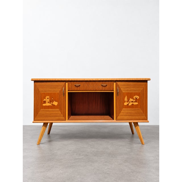 Mid-Century Sideboard in Burl Wood, 1950 For Sale - Image 10 of 10