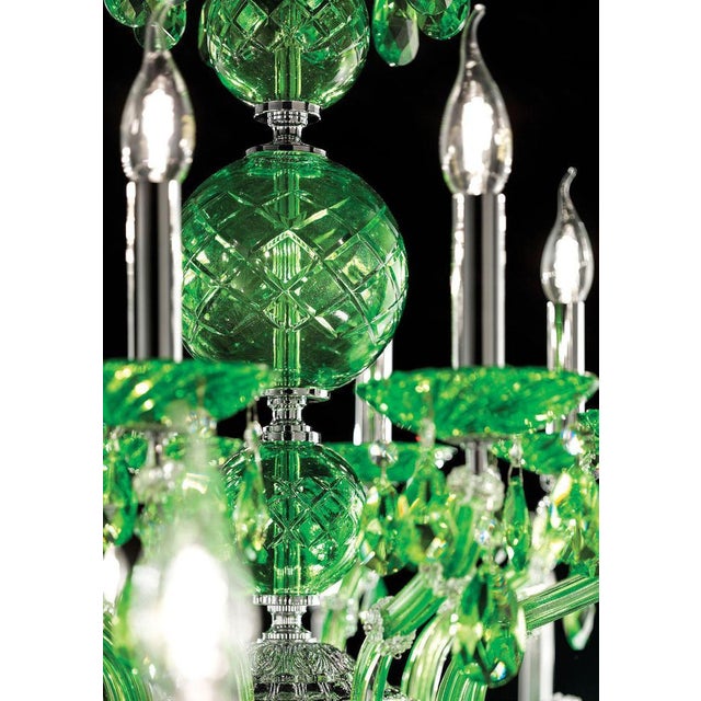 Contemporary Maria Theresa 30 Lights Chandelier in Colored Artisan Crystal by Aggiolight For Sale - Image 3 of 10