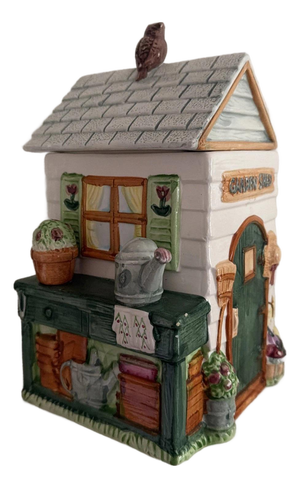 Vintage Fitz And Floyd Garden Shed Cookie Jar