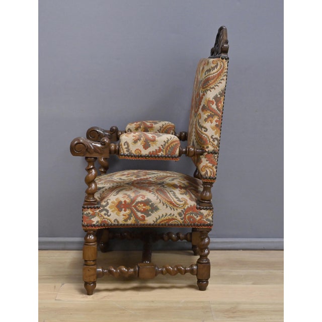 Early 20th Century Louis XIII Oak Armchair For Sale - Image 17 of 18