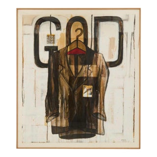 Vintage God (Large Signature Piece by World-Renowned Artist), Luis Cruz Azaceta For Sale