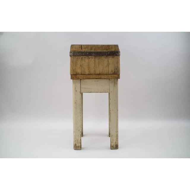 Mid-Century Wooden Butcher's Block, 1950s For Sale - Image 3 of 14