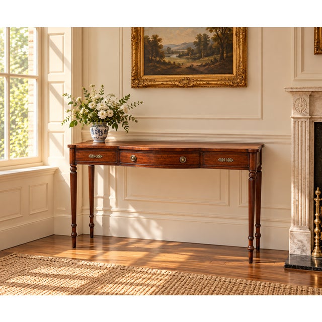 Mahogany Console Table by Arthur Brett, 1950s For Sale - Image 9 of 10