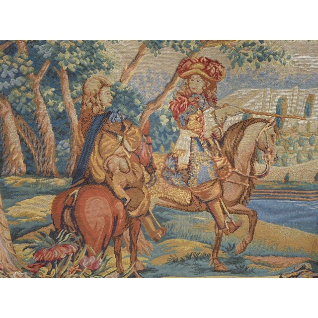 20th Century Tapisserie d'Halluin France Aubusson Style Tapestry For Sale - Image 10 of 12