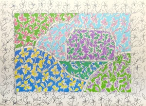 Purple Barn, George Chemeche Lithograph, Signed and Numbered in Pencil