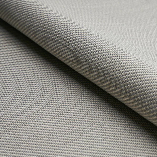 Sample - Schumacher Outdoor Heavyweight Twill in Grey For Sale